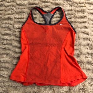 Nike dri-fit women’s workout top with built in bra size small